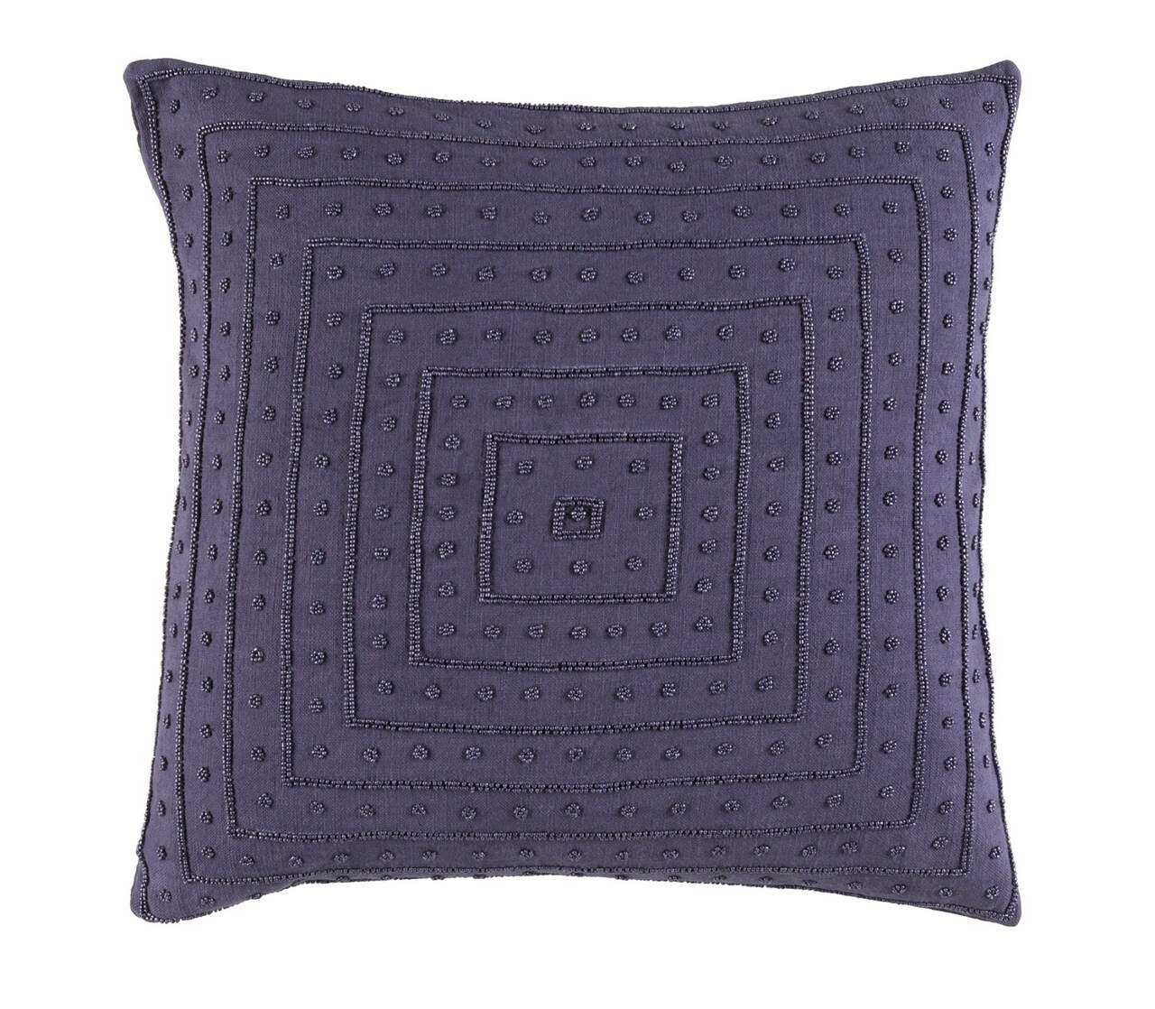 Tiwari Home 22" Wine Purple Contemporary Woven Square Throw Pillow